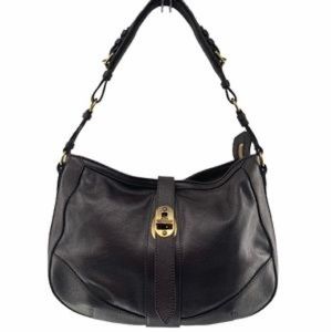 Burberry Bartow Black Leather Hobo Bag
